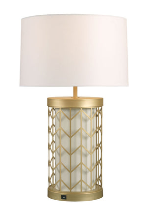 Chevron Column Table Lamp, Large