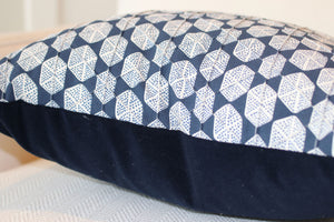 Six Sided Dot, Blue 22" Square Pillow