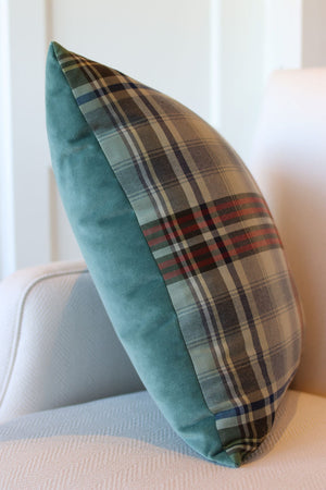 Red Plaid 20" Square