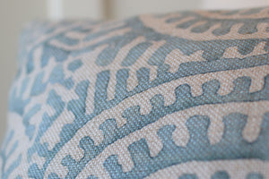 Blue Suzani 22" Square Pillow