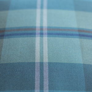 Teal Plaid Square 20"
