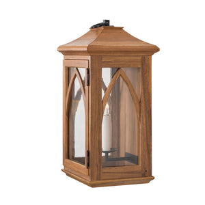 Edinburgh Peaked Roof Lantern Sconce, Medium (Stained)