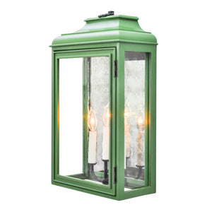 Lutyens Low Profile Lantern Sconce with Mirror, Estate, 3-Light (Stained)