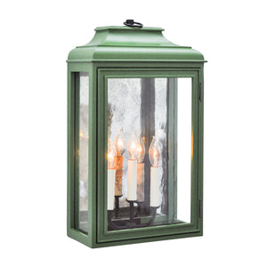 Lutyens Low Profile Lantern Sconce with Mirror, Estate, 3-Light (Stained)