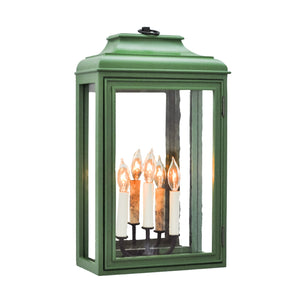 Lutyens Low Profile Lantern Sconce with Mirror, Estate, 3-Light (Stained)