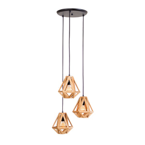 Metrique Pendant, Mini 3 on 1 Canopy (Stained)