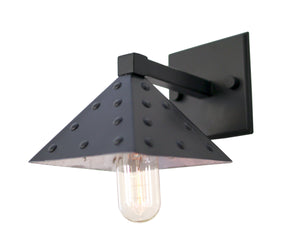 Rivet Square Single Sconce, Small