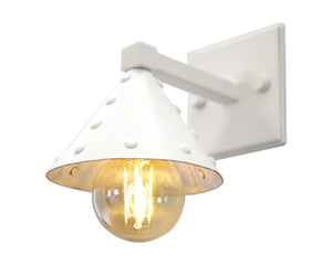 Rivet Round Single Sconce, Small