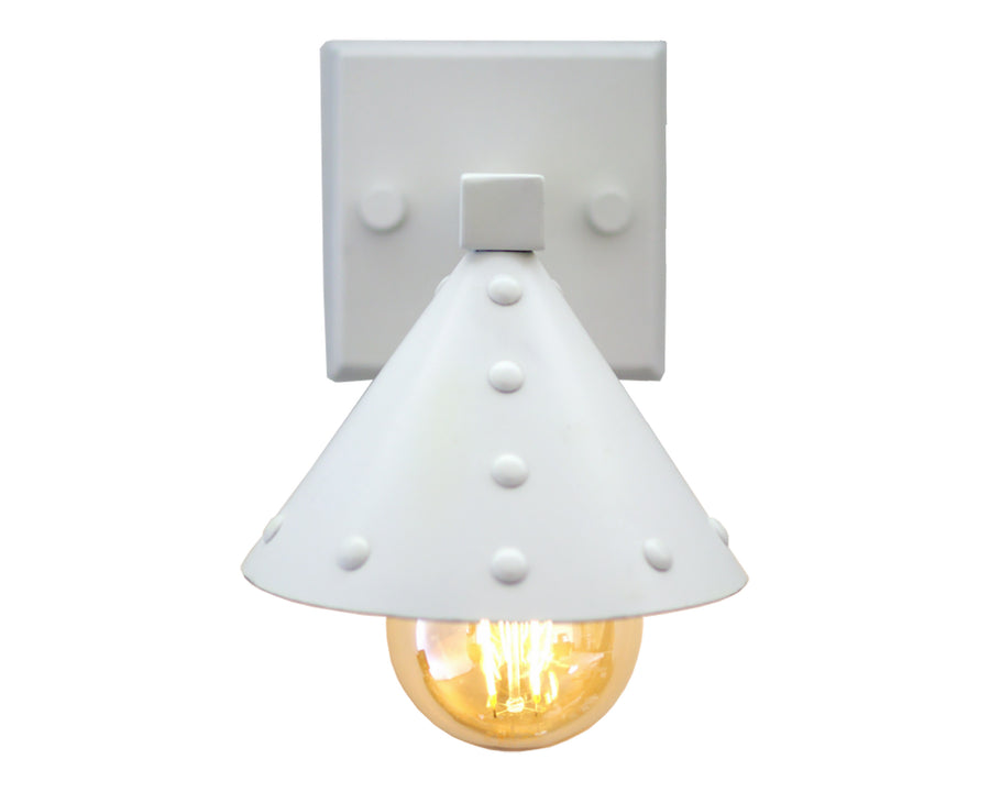 Rivet Round Single Sconce, Small