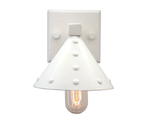 Rivet Round Single Sconce, Small