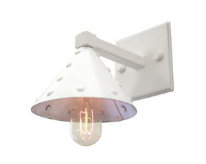 Rivet Round Single Sconce, Small