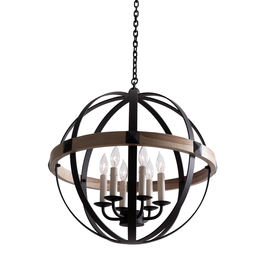 Luna Globe Pendant, Medium (Painted)