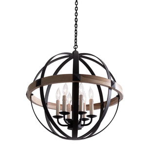 Luna Globe Pendant, Medium (Stained)