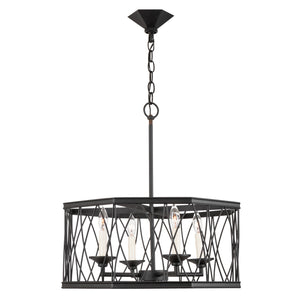 Montparnasse Hexagon Pendant, Medium, 4-light & Semi-Flush