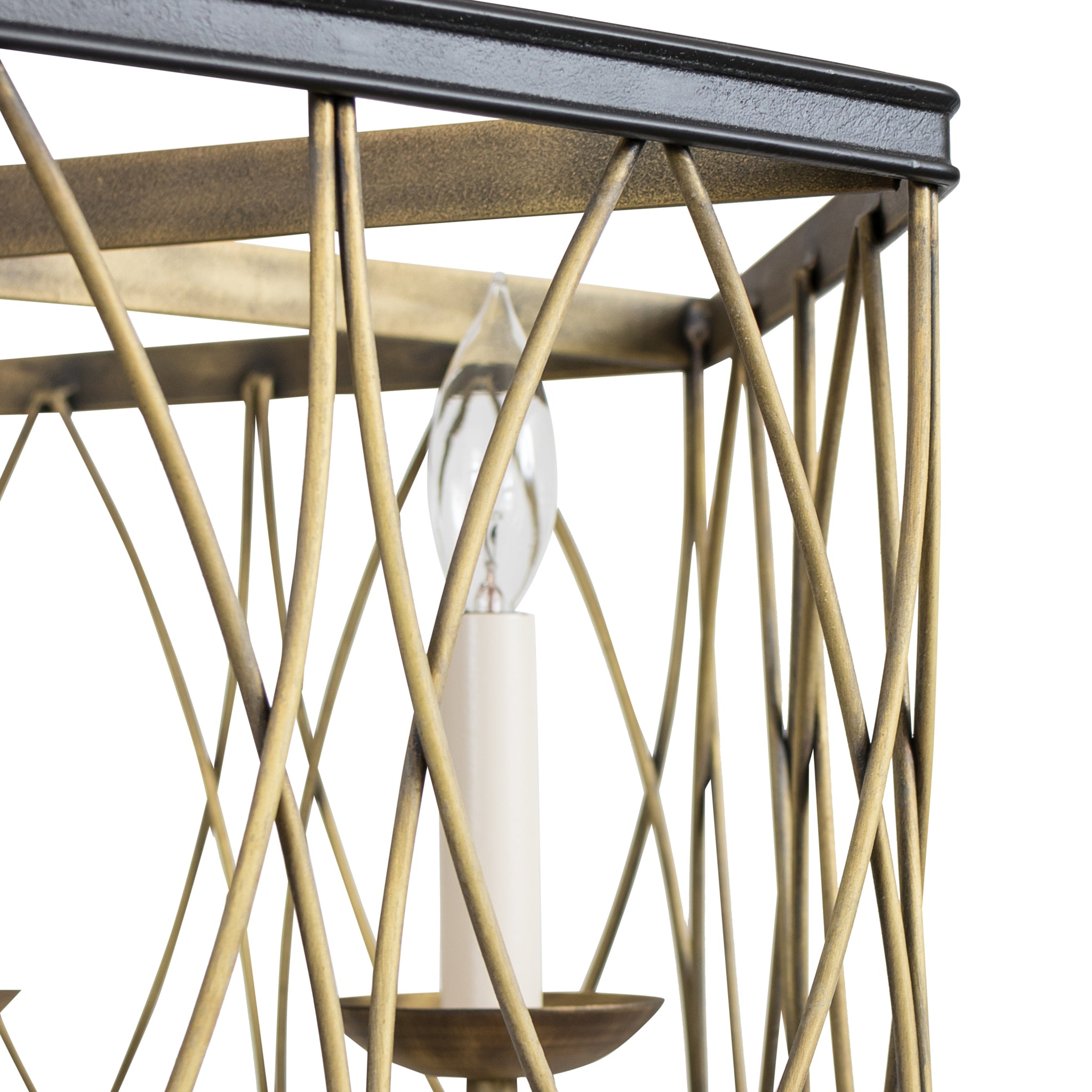 Montparnasse Hexagon Pendant, Medium, 4-light & Semi-Flush