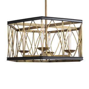 Montparnasse Hexagon Pendant, Medium, 4-light & Semi-Flush